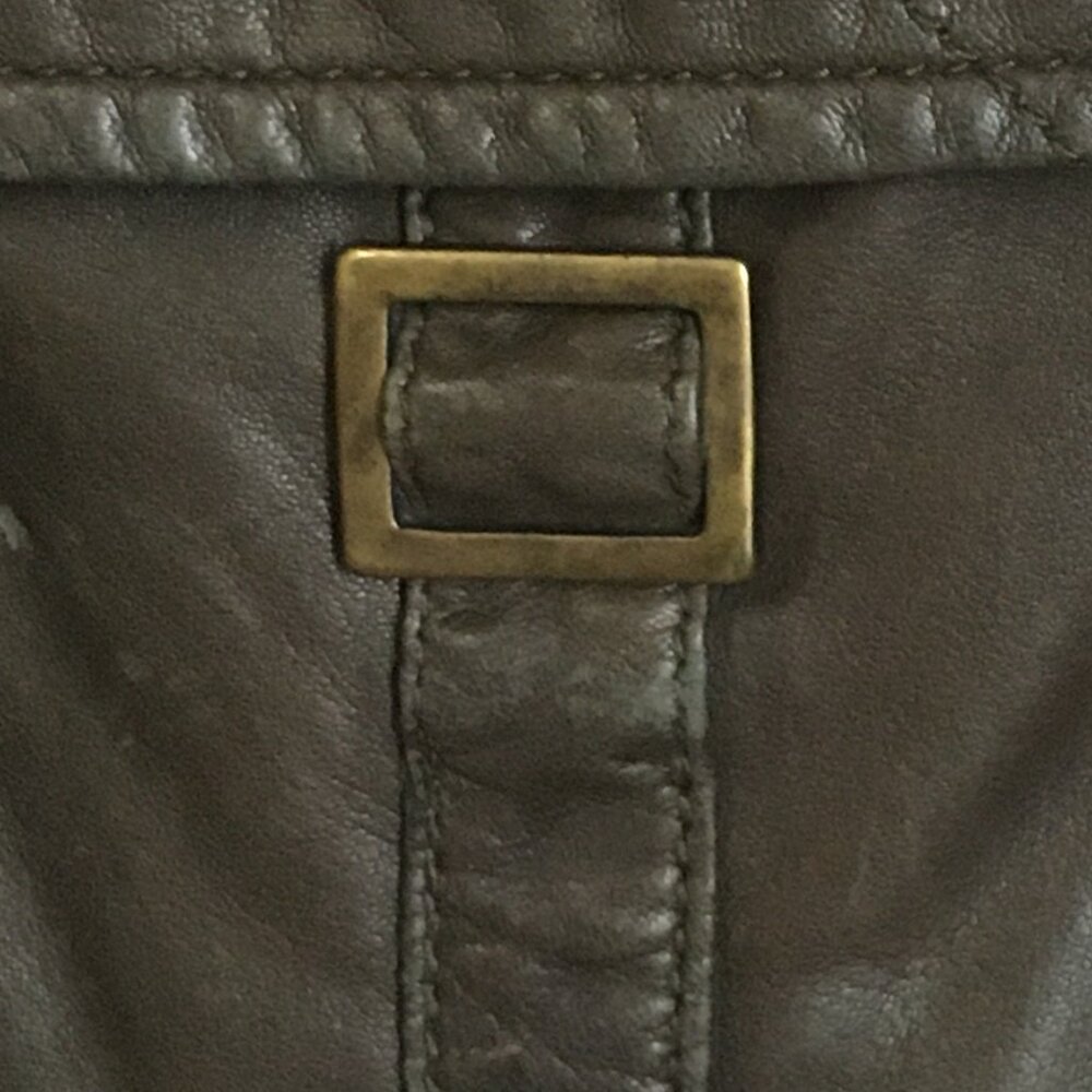 VTG Y2K Danier Leather Field Utility Jacket Earthy Brown S - Picture 6 of 16